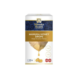 BOMBOANE CU MIERE DE MANUKA MGO™ 400+, GHIMBIR ȘI LĂMÂIE - 65g