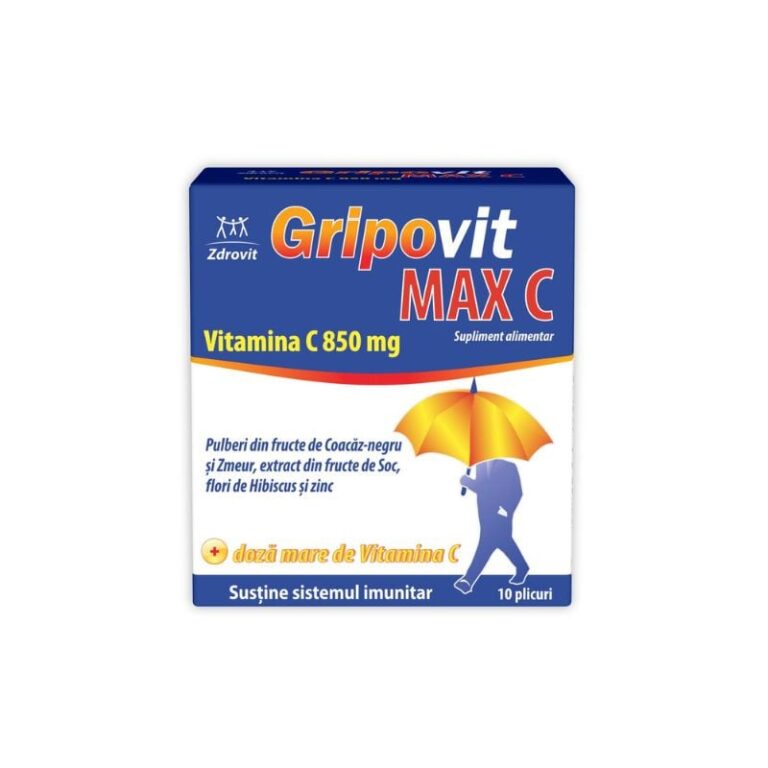 Gripovit Max C 10 plicuri: pret online si comparatie