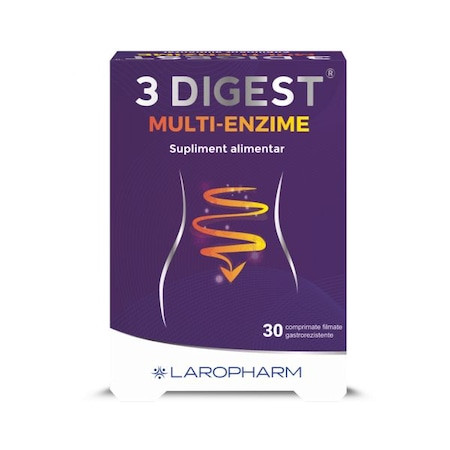 3 Digest Multi-Enzime, 30 comprimate – Laropharm