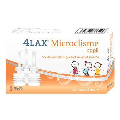 4 Lax Microclisme Copii, 6 unidoze – Solacium