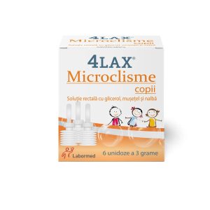 4 Lax Microclisme copii, 6 unidoze x 3g, Labormed