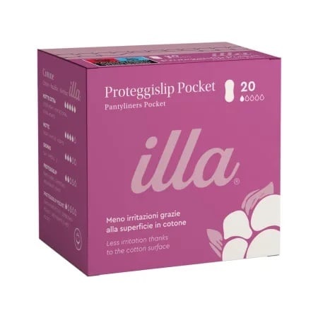 Absorbante bumbac zilnice, 1 picatura, Illa, 20 bucati