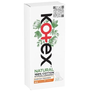 Absorbante zilnice din bumbac Natural, 20 bucati, Kotex