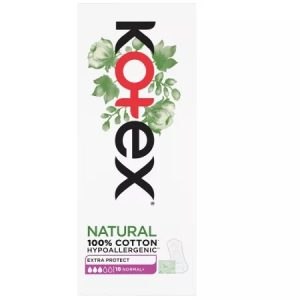 Absorbante zilnice Extra Protect din bumbac 100%, 18 bucati, Kotex