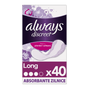 absorbante zilnice pentru incontinenta urinara always discreet normal 40 bucati.png
