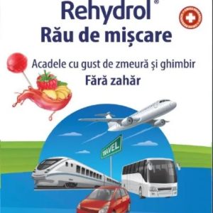 Acadele Rehydrol pentru rau de miscare cu aroma de zmeura, 8 bucati, MBA Pharma