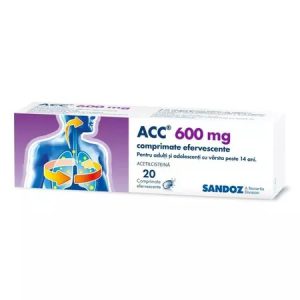 ACC 600mg, 20 comprimate efervescente, Sandoz