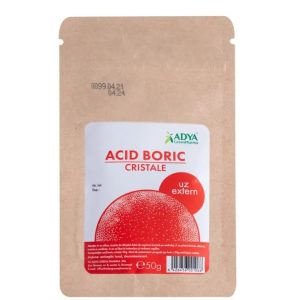 Acid boric cristale, 50g, Adya Green Pharma