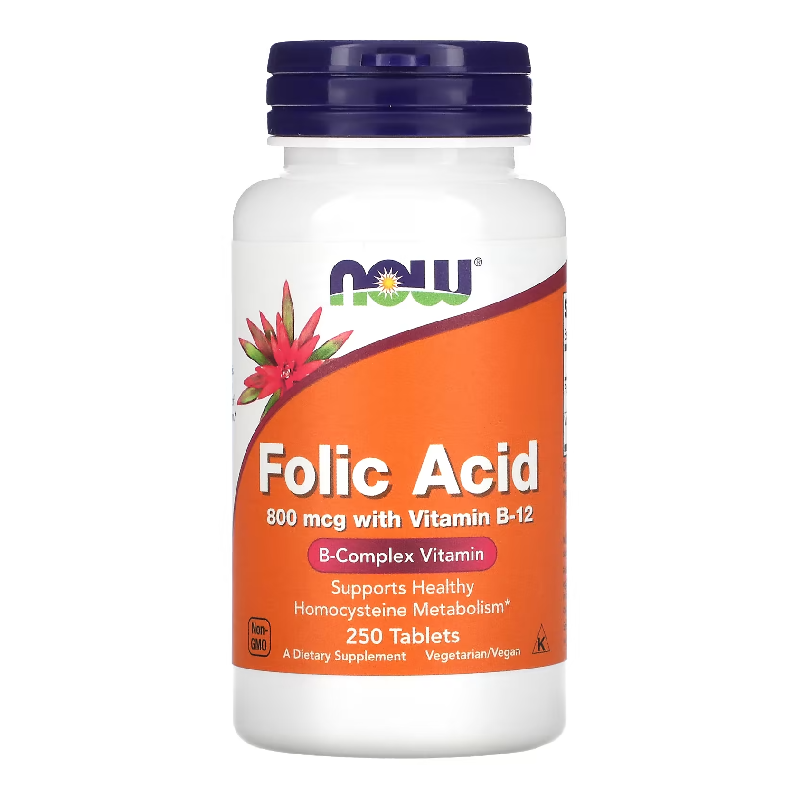 acid folic 800 mcg cu vitamina b 12 25 mcg 250tablete now foods.png