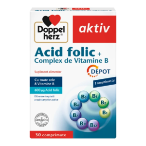 acid folic complex de vitamina b 30 comprimate doppelherz.png