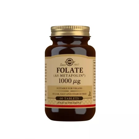 Acid Folic Folate 1000 µg, 60 Tablete , Solgar