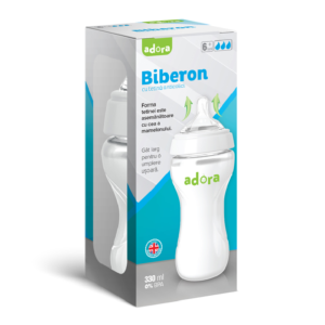 adora biberon cu gat larg si tetina anticolici 6luni.png