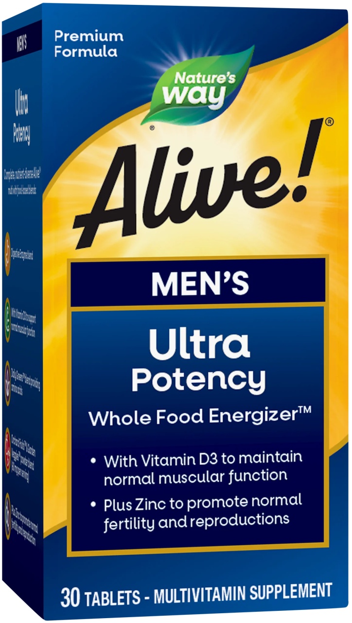 Alive Once Daily Mens Ultra Potency Natures Way, 30 tablete, Secom