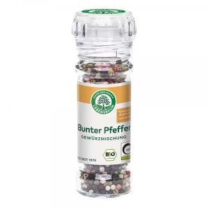 Amestec de piper boabe in rasnita de sticla, 45g, Lebensbaum