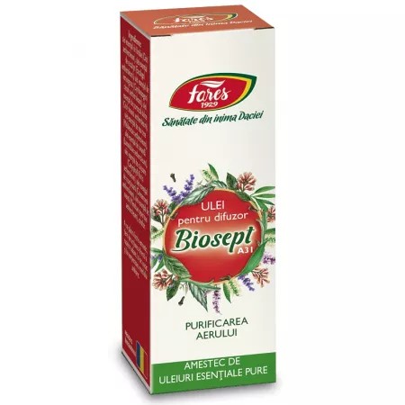 Amestec de uleiuri esentiale purificarea aerului Biosept A31, 10 ml, Fares