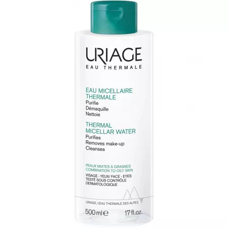 Apa micelara termala pentru ten cu tendinta de ingrasare, 500 ml, Uriage