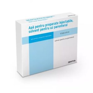Apa pentru preparate injectabile, solvent pentru uz parenteral, 5 fiole x 10ml, Zentiva