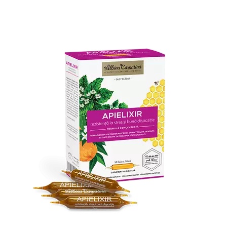 Apielixir Rezistenta la Stres, 10 fiole x 10 ml – Albina Carpatina