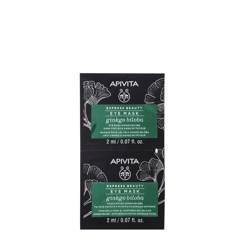 APIVITA Masca express ochi obositi cu ginko biloba , 2*2ml