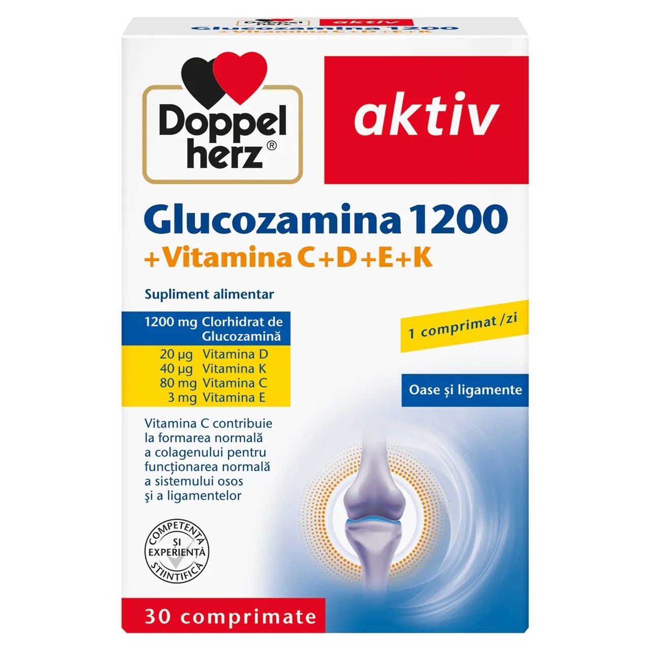 Articulatii mobile Glucozamina 1200mg, 30 comprimate, Doppelherz