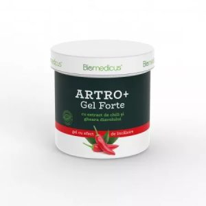 Artro+ Gel Forte efect de incalzire cu extract de chilli si gheara diavolului, 250ml, Biomedicus
