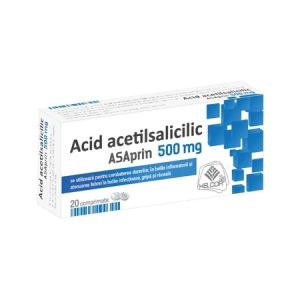 Asaprin 500mg, 20 comprimate, Helcor