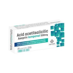 Asaprin tamponat acid acetilsalicilic 500mg, 20 comprimate, Helcor