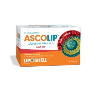 Ascolip Liposomal Vitamina C 500mg aroma cirese, 30plic, Liposhell