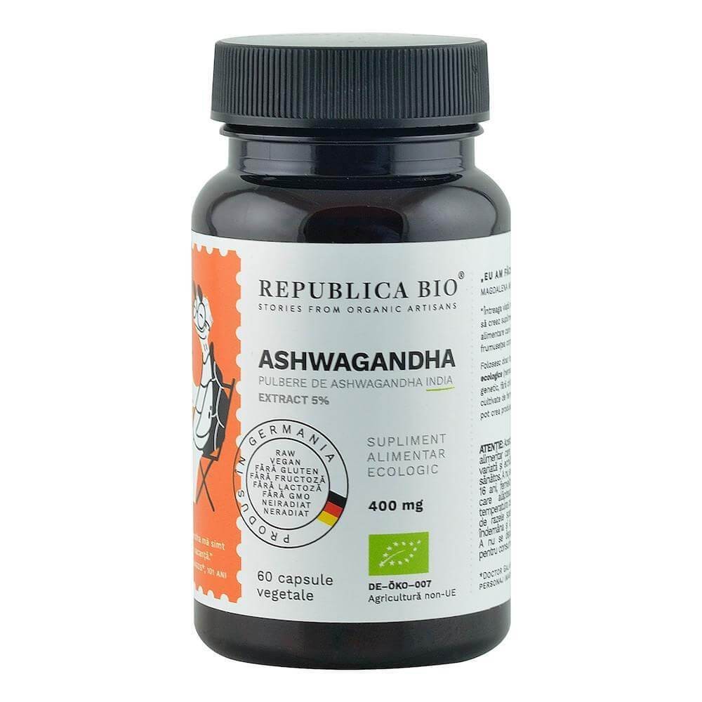Ashwagandha eco, 60 capsule, Republica Bio
