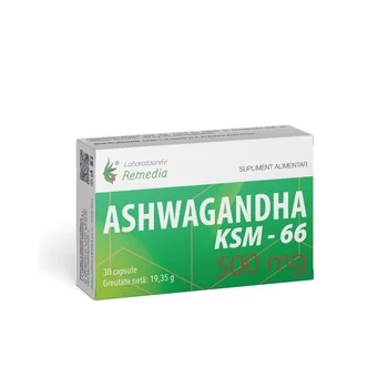 Ashwagandha KSM-66 500mg, 30 capsule, Remedia