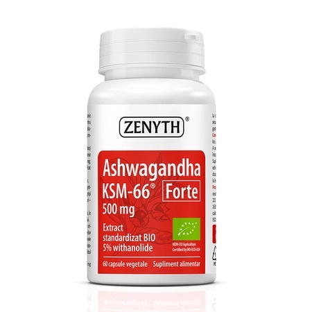 Ashwagandha KSM-66 Forte 500 mg, 60 capsule - Zenyth