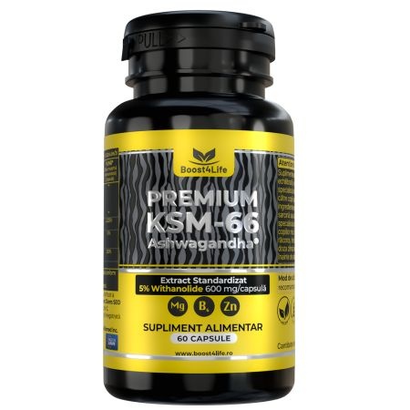 Ashwagandha KSM-66 Premium, 60 capsule vegane, Boost4Life