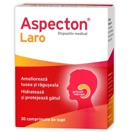 Aspecton Laro 30 comprimate de supt pentru gat iritat