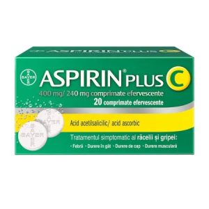 Aspirin Plus C 400mg/240mg, 20 comprimate efervescente, Bayer