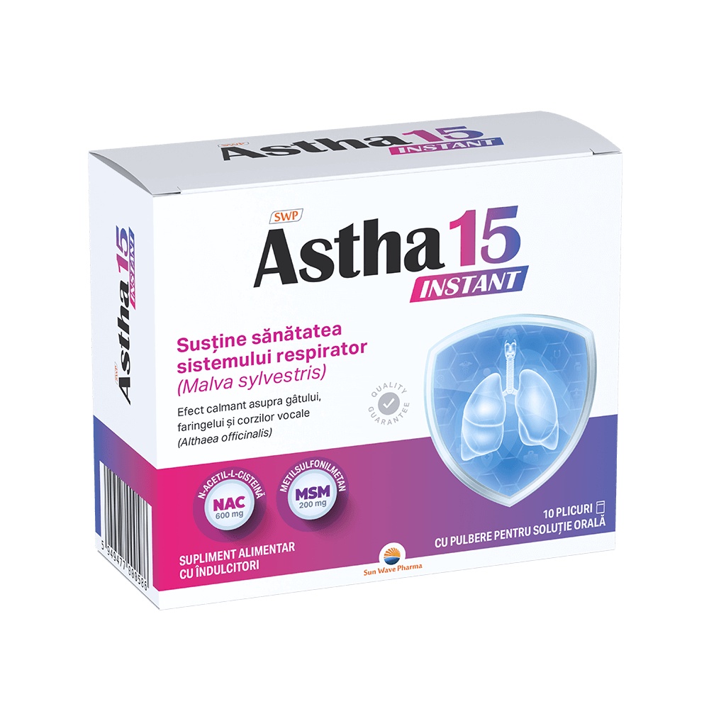 Astha 15 Instant, 10 plicuri, Sun Wave Pharma