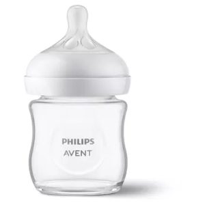Biberon din sticla Natural Response, 0 luni +, 120 ml, Philips Avent