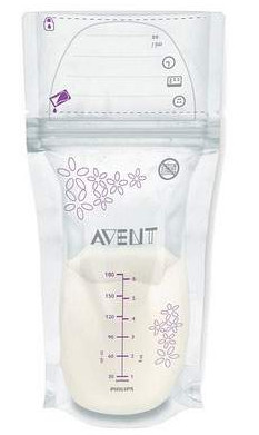 AVENT Pungi stocare lapte 180ml x 25buc SCF603/25
