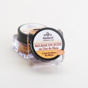 Balsam de Buze cu Miere, Ceara de Albine, Unt de Shea si Ulei de Morcov, 10 ml, Apidava