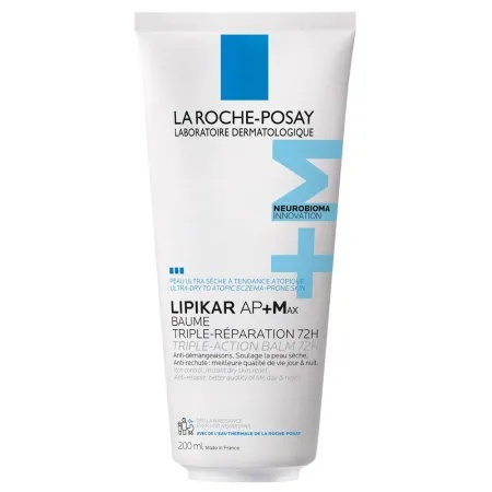 Balsam triplu reparator Lipikar Baume AP+Max, 200 ml, La Roche-Posay