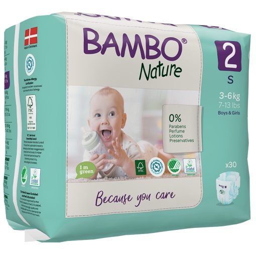 Bambo Nature scutece nr 2 (3-6kg) x 30 buc
