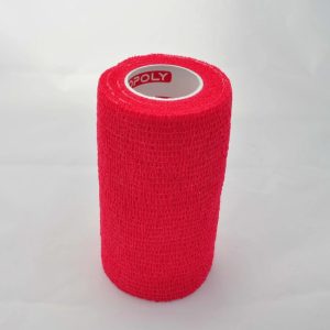 Bandaj autoadeziv 10cm x 4,5m, rosu, Copoly