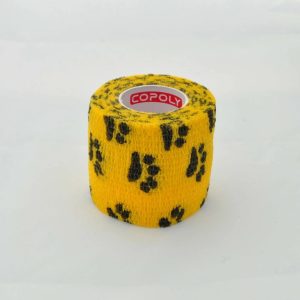 Bandaj autoadeziv 5cm x 4,5m, galben Paws, Copoly