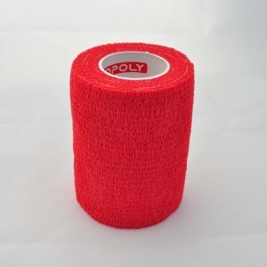 Bandaj autoadeziv 7,5cm x 4,5m, rosu, Copoly