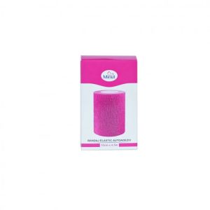 Bandaj elastic autoadeziv roz, 10cm x 4,5m, Minut
