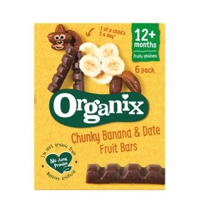 Batoane din curmale si banane Goodies bio, +12 luni, 6 bucati, Organix