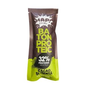 Baton proteic raw vegan cu cacao și menta, 45g, HAP de la Vlad