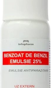 Benzoat de Benzil Emulsie 25%, 50 ml, împotriva infestărilor cu scabie