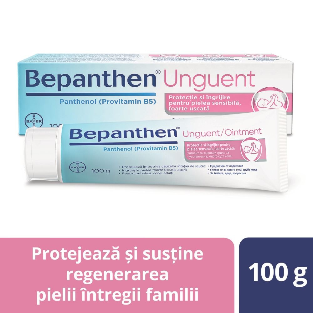 Bepanthen Unguent pentru iritatiile de scutec, 100 g – Bayer
