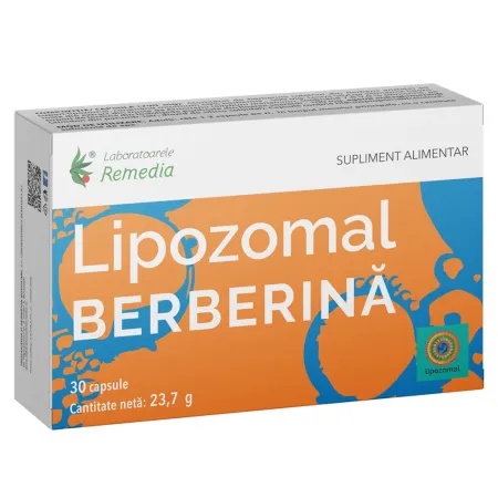 Berberina Lipozomala, 30 capsule – Remedia