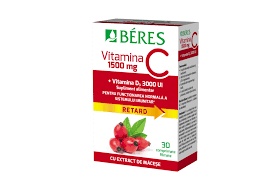Vitamina C 1500mg + Vitamina D3 3000UI, Ceviton, 30 comprimate filmate, Beres